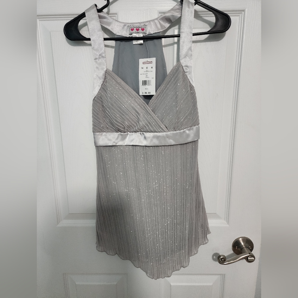 Small Sparkly Silver Top